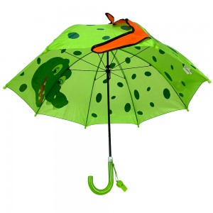 OVIDA 3D Green Dinosaur Kids Umbrella Special Metal Frame Children Umbrella