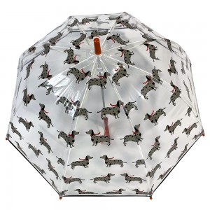 Ovida POE Transparent Dog Design Umbrella With Custom Logo Promotional Gift Umbrellas For Children’s Day
