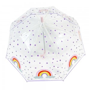 Umutaka w'abana wa Ovida Sunny na Rainy Umbrella ufite umukandara wa Hook wo mu rwego rwo hejuru. Abatanga umutaka w'amazi wo kwamamaza