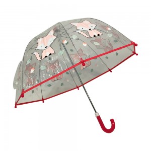 OVIDA Custom POE Transparent Dome Umbrella with clear umbrella for kids  with Logo Print