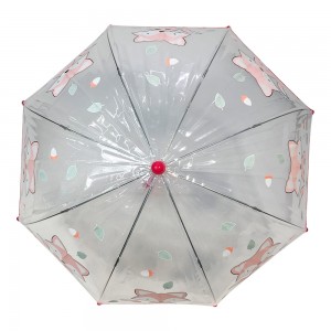 OVIDA Custom POE Transparent Dome Umbrella with clear umbrella for kids with Logo Print