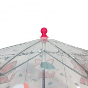 OVIDA Custom POE Transparent Dome Umbrella with clear umbrella for kids with Logo Print