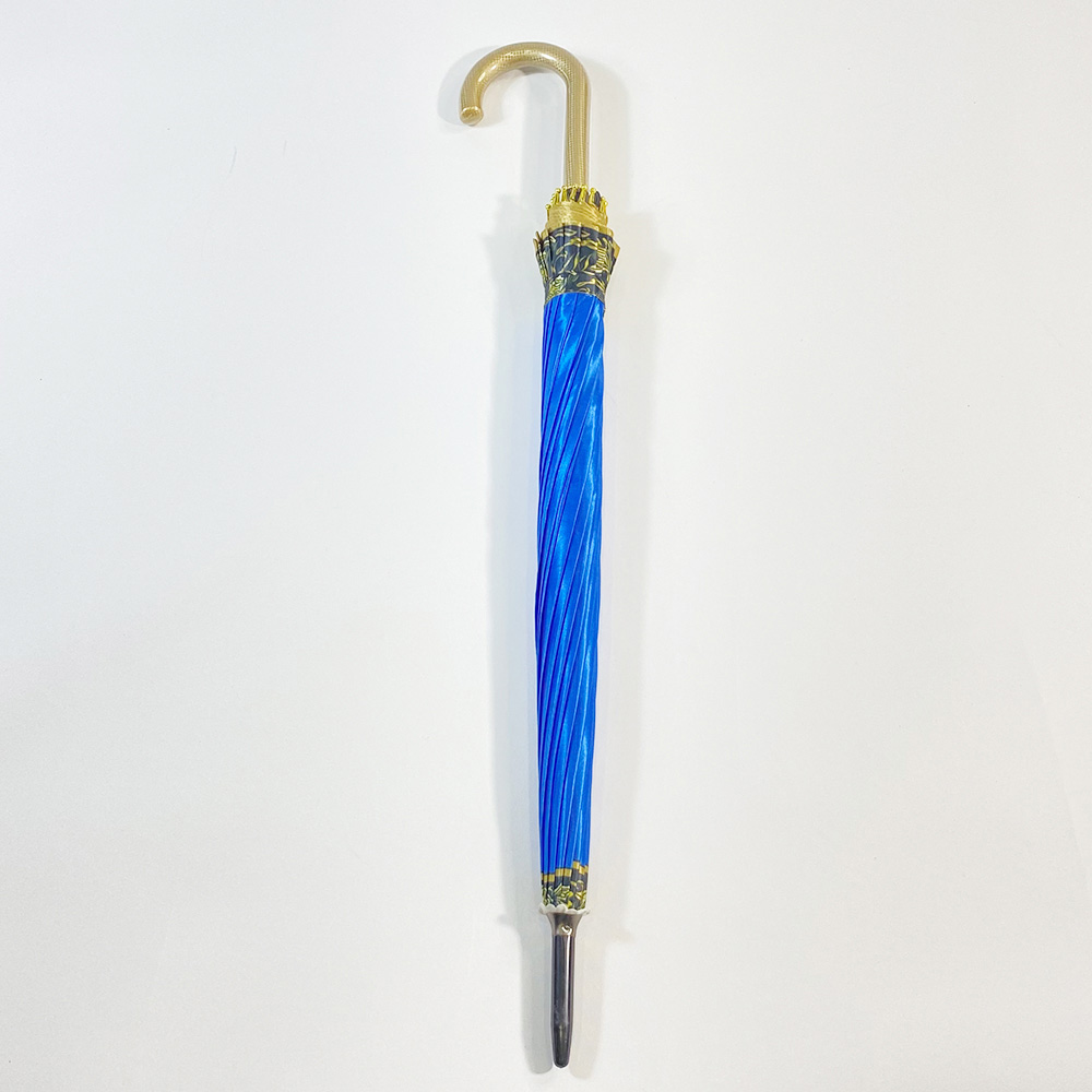 Best Price for Quality Golf Umbrella Windproof - 23 inch 16 ribs big size luxury straight umbrellas with golden handle – DongFangZhanXin detail pictures