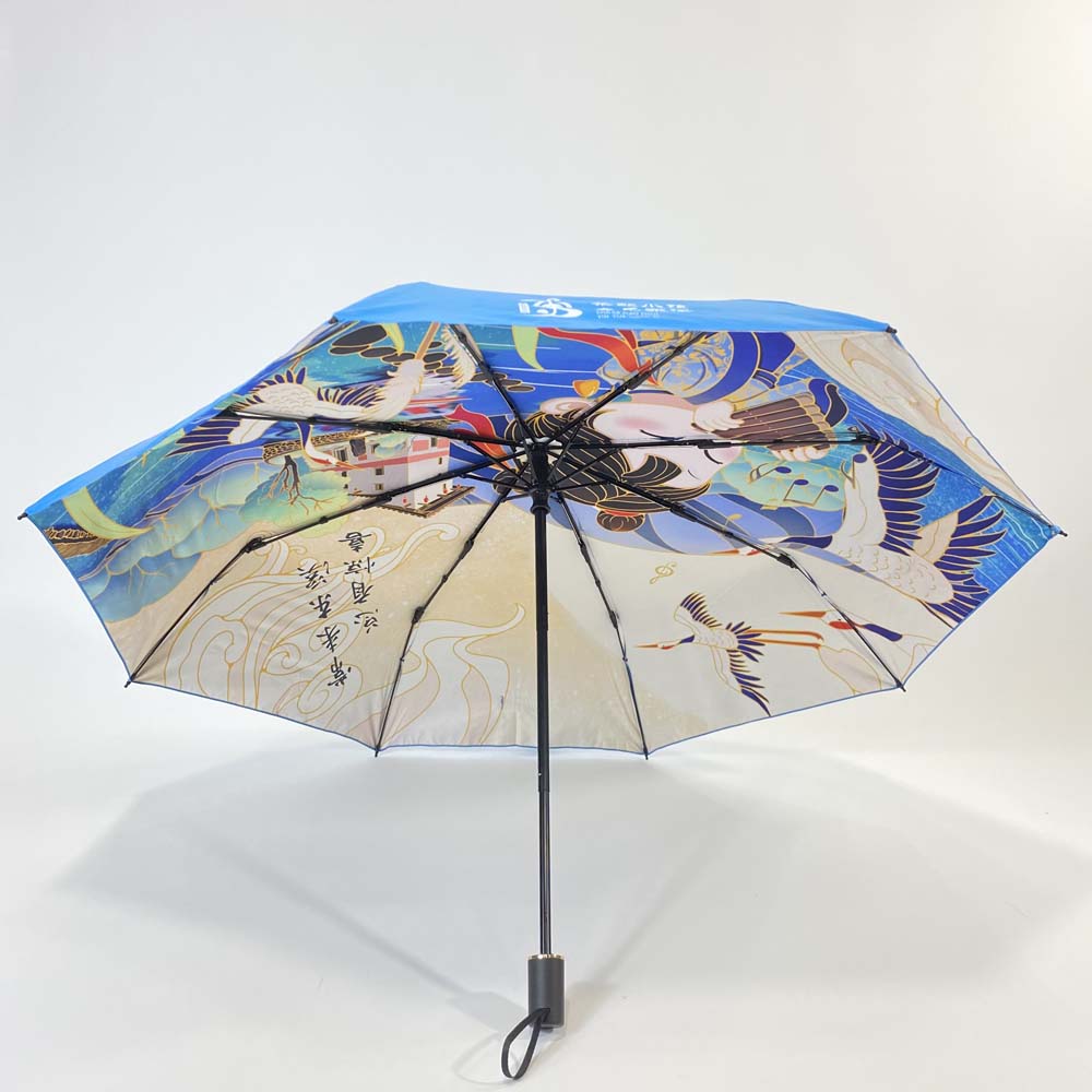 Best Price on 30inch Golf Umbrella - 21 inch 8 ribs manual open color coating custom design 3 fold umbrella – DongFangZhanXin detail pictures