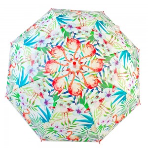 OVIDA Paraply 23 tommer 8 ribber paraply med brugerdefineret design regntryk paraply