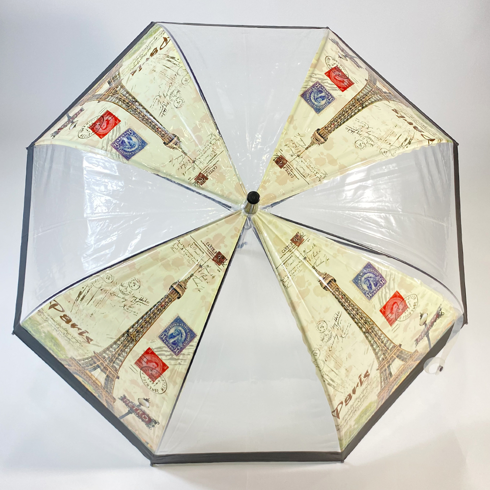 Wholesale Fashion Umbrella - Ovida autmatic custom design plastic see thru bubble wind resistant dome clear umbrella – DongFangZhanXin detail pictures