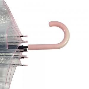 Regular na pang-promosyon ng Ovida na malinaw at see-through na transparent na plastik na murang payong na gawa sa bula