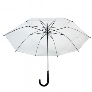 OVIDA Promotional Customized PVC Printing Straight Fashion Transparent nga Payong nga dili masudlan og hangin