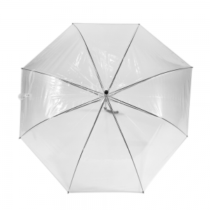 OVIDA Promotional Customized PVC Printing Straight Fashion Transparent nga Payong nga dili masudlan og hangin