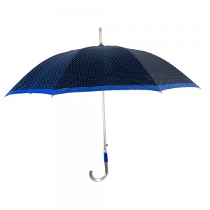 OVIDA 23 Inch and 8 Ribs Straight Umbrella Silver Coating with Custom Design