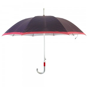 OVIDA 23 Inch and 8 Ribs Straight Umbrella Sliver Coating with Custom Design