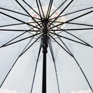Ovida Japanese style 23 inch with 16 ribs fashion stick umbrella with customer’s logo design fast shipping with cheap price