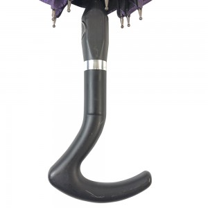 Ovida windproof puprple umbrella with custom logo prints gentlmen stick umbrella