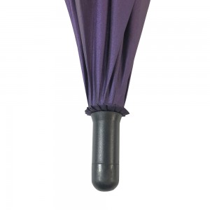 Ovida windproof puprple umbrella with custom logo prints gentlmen stick umbrella