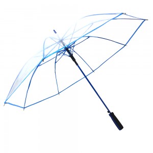 Ovida Transparante POE Paraplu Promoasje Reinbestindige PVC Plastyk Paraplu Mei Oanpast
