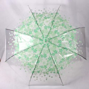 Ovida Sakura Cherry Blossom Pink Transparent Clear Bubble Umbrella