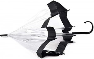 OVIDA 23 Inch 8 Ribs Straight POE Umbrella Clear Transparent Umbrella with Custom Design