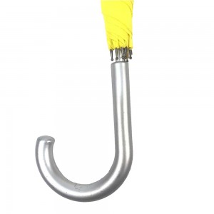 Ovida logo prints umbrella customized aluminium automatic stick yellow umbrella with logo printing