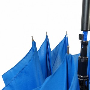 OVIDA Big Size Umbrella Windproof and Rainproof Blue Umbrella Fiberglass shaft Custom Logo and Color Change