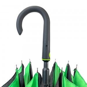 OVIDA 23 Inch 8 Ribs J Shape Rubber Handle Umbrella Moralo o Tloaelehileng Umbrella e Tala