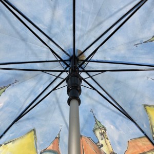 Ovida Customized Logo Prints Umbrella Photography Quality Auto Umbrella With Digital Prints Umbrellas