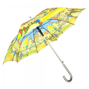 OVIDA 23 Inch 8 Ribs Umbrella Aluminum Handle with Digital Print Accept Custom Design