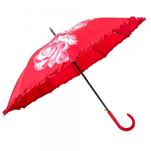 OVIDA 23 Inch 8 Ribs Decorative Wedding Umbrella Popular Chinese Style Red Umbrella