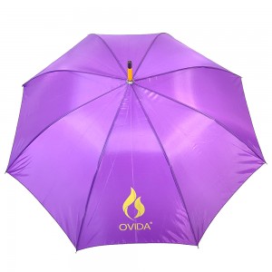 Ovida purple umbrella with custom logo prints slogan sponsor umbrellas