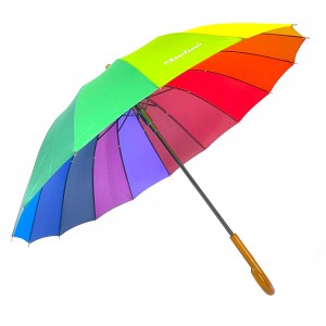 Ovida Automatic Open Custom Designer Umbrellas 16Panels Umbrella Auto 46Arc Umbrellas Wholesale