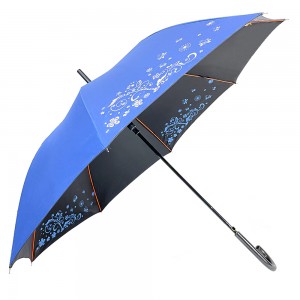 OVIDA Black Coating Umbrella Sun Umbrella With Printing Custom Logo Away From UVA UVB