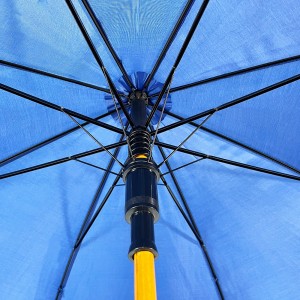 Guarda-chuva OVIDA de 23 polegadas com 8 varetas, cabo e haste de madeira, aceita impressão de logotipo personalizado.