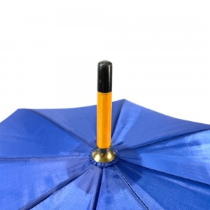 Guarda-chuva OVIDA de 23 polegadas com 8 varetas, cabo e haste de madeira, aceita impressão de logotipo personalizado.