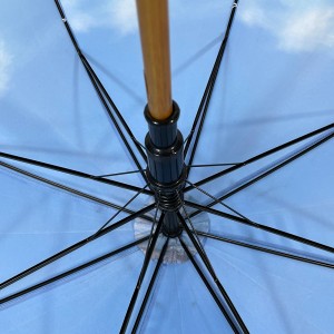 OVIDA Wooden Shaft Umbrella Colorful Fabric and J Shape Handle Accept Custom Design