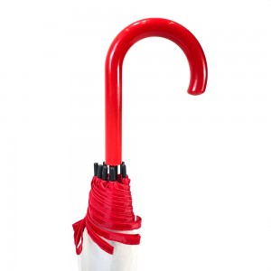 OVIDA 23 Inch 8 Ribs Rain Umbrella POE Transparent Clear Red Umbrella nwere akara ngosi ahaziri ahazi