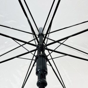 OVIDA 23 Inch 8 Ribs Rain Umbrella POE Transparent Clear Blue Umbrella With Custom Logo