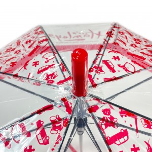 Ovida POE nga Payong nga Plastik ug Transparent nga Payong nga May Custom Design ug Logo Print