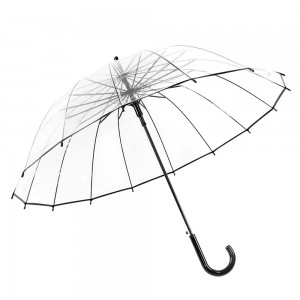 OVIDA 46″ Automatysk Iepen Apollo Transparante Dúdlike Bubble Dome Rain Folwoeksenen Dúdlike Paraplu