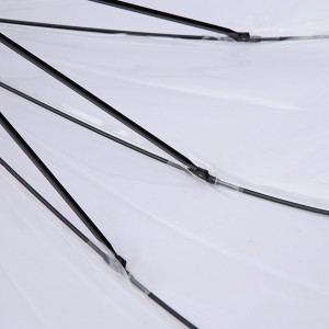 OVIDA 23 inch 16 ribs windproof umbrella clear transparent POE umbrella