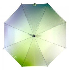 چتر سبز صاف OVIDA 23 اینچ 8 دنده دو لایه با طرح لوگوی cusotm