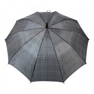 OVIDA 23 Inch Metal Frame Wooden Crook Handle Straight Umbrella
