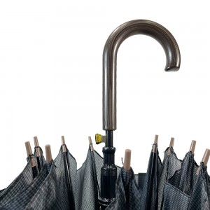 OVIDA Hot Sell Metal Frame Wood Crook Handle Promotional Umbrella