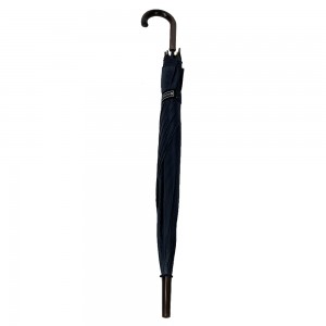 OVIDA Black Fabric Metal Frame Wood J Shape Handle Promotional Umbrella