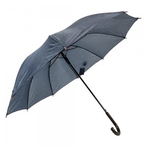 OVIDA Black Fabric Metal Frame Wood J Shape Handle Promotional Umbrella