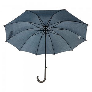 OVIDA 23 Inch 8 Panels Wooden Crook Handle Classical Straight Umbrella
