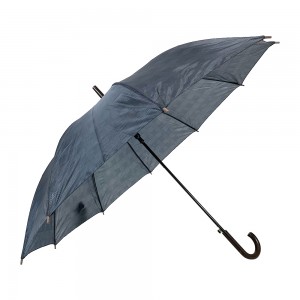 OVIDA 23 Inch 8 Panels Wooden Crook Handle Classical Stripe Umbrella