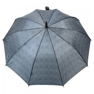 OVIDA 23 Inch 8 Panels Wooden Crook Handle Classical Stripe Umbrella