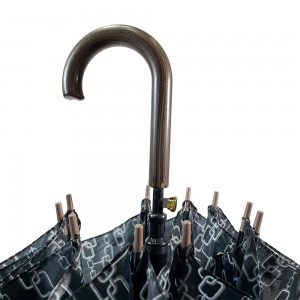 OVIDA 2023 Hot Sell Straight Umbrella Black Metal Frame Promotional Umbrella