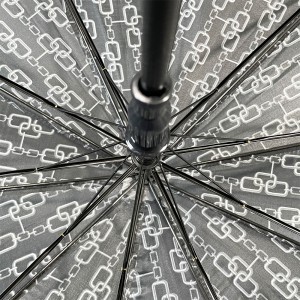 OVIDA 2023 Hot Sell Straight Umbrella Black Metal Frame Promotional Umbrella