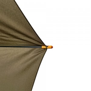 Custom Logo 23 Inch Auto Open Straight Umbrella with Wooden Handle