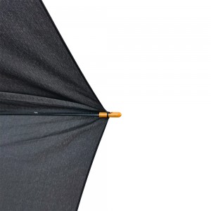 OVIDA Custom 23 Inch J Shape Wooden Handle Shaft Business Gift logo Print Straight Umbrella for Hotel
